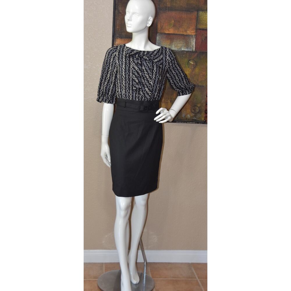 Trina Turk Chain Link Print Designer Business Office Sheath Dress Size 2 NEW!!! - Picture 2 of 7